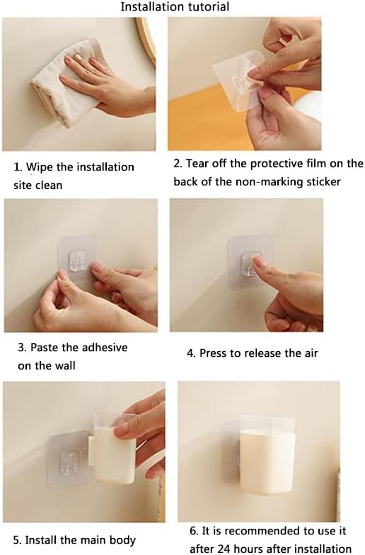 Jcyuani 3-pakovanje držač četkica za zube kupatilo nosač četkica za zube Postavi zid u kućištu bez kupatila