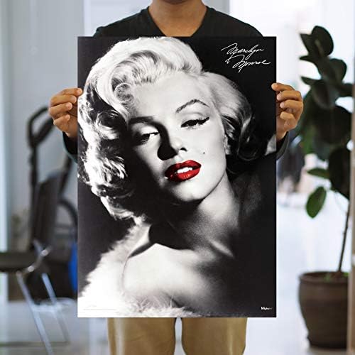 MIGHTYPRINT Marilyn Monroe-crvene usne – izdržljiva zidna Umjetnost 17 x 24 - nije napravljena od papira-zvanično