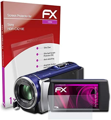 ATFolix plastični stakleni zaštitni film kompatibilan sa Sony HDR-CX210E zaštitnikom stakla, 9h hibridnog