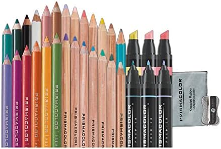 Prismacolor Premier Art Kit, paket od 34 broja, 12 premier obojene olovke, 12 olovke za akvarel,