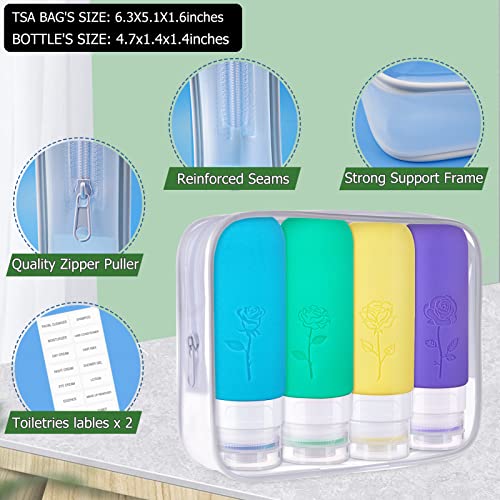 Kuhinjske gimske boce za toaletne potrepštine 3 oz Postojačice Boce BPA Besplatna propusnost otporne na lijepu