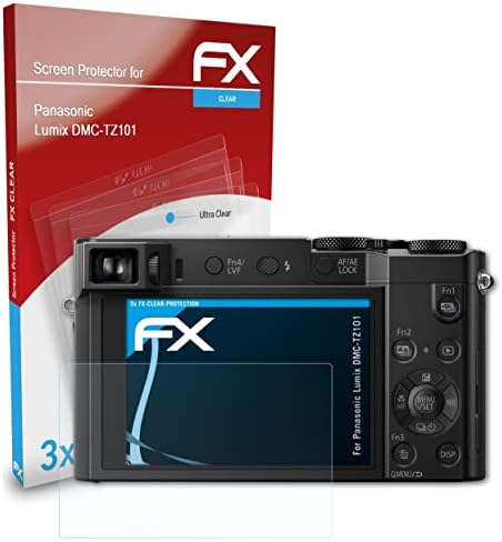 Atfolix Zaštitni film Kompatibilan je s Panasonic Lumix DMC-TZ101 zaštitnikom zaslona, ​​ultra-Clear FX zaštitni film