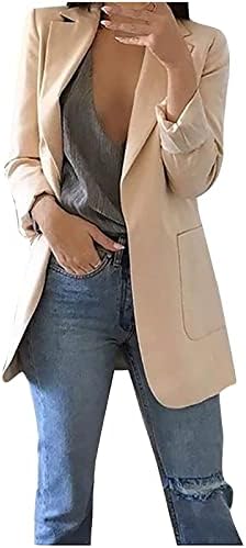 Ženski blažeri Poslovni rad Slim Cardigan začepljeni reverski kaput casual plus veličine Otvorene prednje