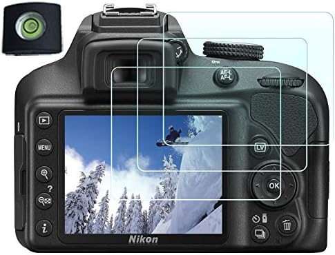 Huipuxiang zaštitnik ekrana za Nikon D3500 D3400 D3300 D3200 D3100 sa poklopcem za vruću obuću,