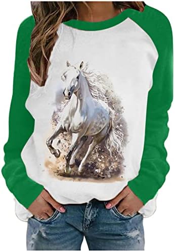 Majice za tinejdžerke žene smiješne grafičke štampane Ležerne vrhove kratki dugi rukav pulover klasične