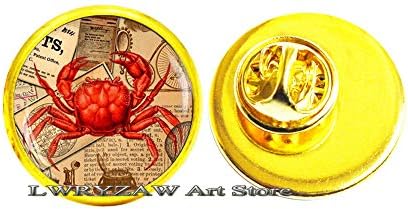 Crab pin, nakit od rakova, broš rakovi, morski nakit, parni teretni rakovi, braš okean, morski pin, M119