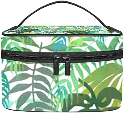 Toaletna torba, kozmetička torba za putovanja za žene muškarce, moderno zeleno lišće tropske biljke