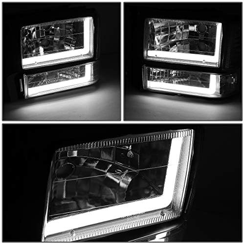 DNK MOTORING HL-LB-FEXP91-CH - CL1 hrom kućišta farovi sa LED radi svjetlo zamjena za 91-94 Explorer
