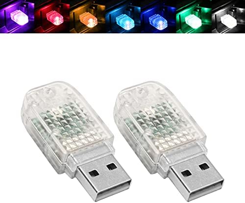 Yonput Pack-2 USB LED lampa za unutrašnju atmosferu automobila, Plug-in 12v univerzalno USB svjetlo,