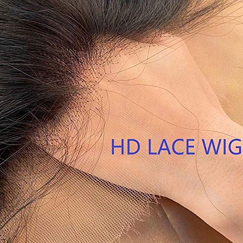 deset štapića labava Wave Wig HD prozirna 13x6 čipka prednja perika za ljudsku kosu brazilske perike za ljudsku kosu Remy Hair Density 180 prethodno iščupana perika za kosu za žene prirodna boja 24 inča