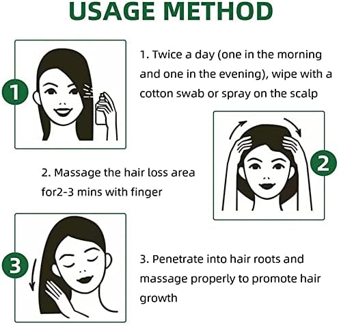 Mingchu Kortin crveni Ginseng sprej za regeneraciju kose, biljni sprej za rast kose, prirodni hranjivi sprej za vlasište kose, esencija za ponovni rast kose za žene & amp; muškarci gubitak kose i ponovni rast kose (veličina: 1p