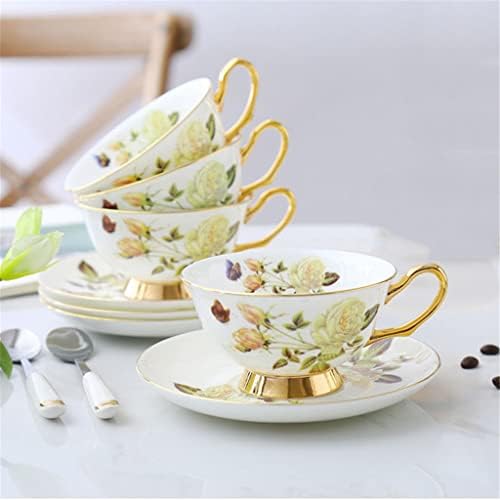 Wionc Rose Bone Kina Set za kavu Engleski porculan čaj za čaj za kafu šalica za kavu Pribor za kuhanje