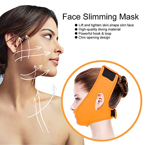 Maska za mršavljenje na licu, tanka dizala za podizanje lika za podizanje za mršavljenje maska ​​za mršavljenje Kompaktna kožna lica [narandžasta]