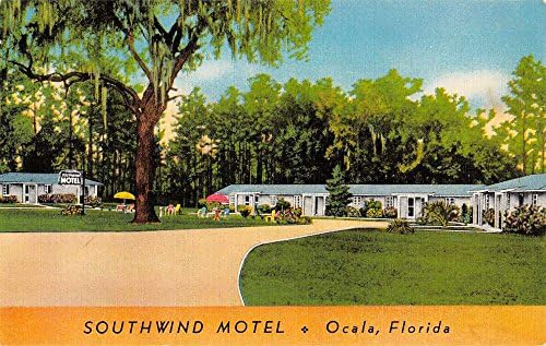 Ocala Florida Southwind Motel Street View Linen Antikna Razglednica K21946