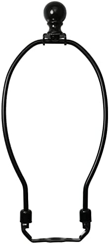Dgbrsm 10-inčni držač harfe lampe sa 1-1/2-inčnom lampom Finial ulje od crnog čelika kugličnog dugmeta
