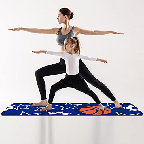 Yoga Mat Sport Košarka Bejzbol fudbalska zvijezda plava ekološka neklizajuća podloga za fitnes vježbe za Pilates