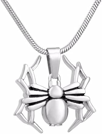 DOTUIARG 4kom pet Ashes nakit od nerđajućeg čelika Spider Memorial Urn privjesak gubitak ogrlice za kremaciju