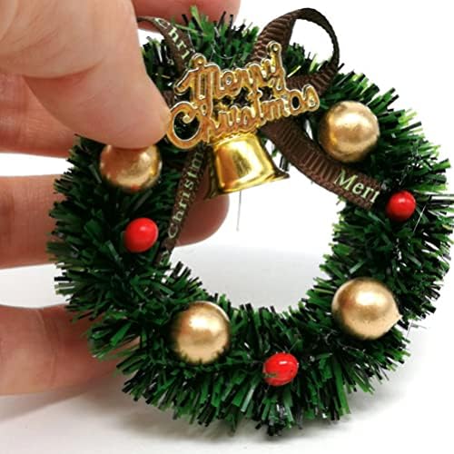 Amosfun Holiday Garland 10pcs Božićni luk vijenac Mini božićni vijenac viseći ukras Xmas Tree vijenci