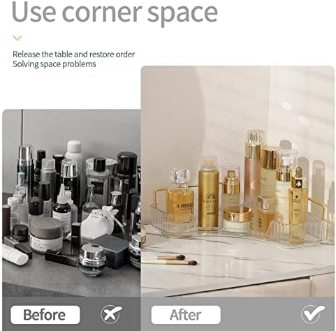 Corner Organizator kupaonice, vanity ladice za brojač kupaonice, organizator šminke, pladanj parfema, kuhinjski