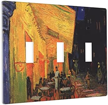 Van Gogh The Cafe Terrade Lampica prekidač Prekrivač zidne ploče 3 Gang Trostruk preklopni