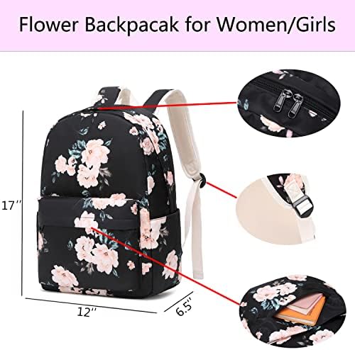 FLYMEI slatki ruksak za žene, torba za knjige za djevojčice 15,6 inča lagani ruksak za tinejdžere, ruksak