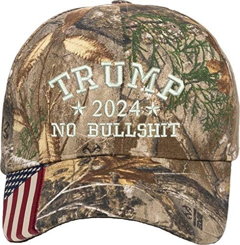 Trump 2024 1Color bez sranja vezeni Camo strukturirani podesivi jedna veličina za sve šešir