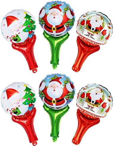 Prettyzoom 6pcs Božićna aluminijska folija Santa Claus Balloons Party Dobavljač Dekoracije