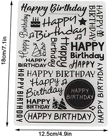 PSSOPP reljefna mapa Sretan rođendan uzorak marka marka reljefna žiga DIY CRAFT predložak kalupa