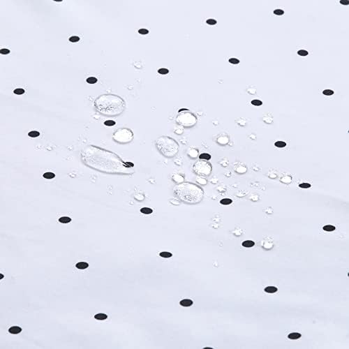 Mvsuta može crne polka tačkice otisnuti poliesterski vodootporni mikrofiber Boho ruffled bijeli tuš za tuširanje