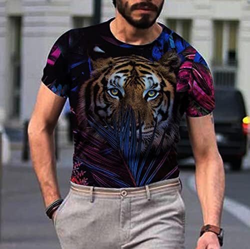 3D majica za muškarce Vintage grafičke majice Casual kratki rukav modni Crewneck Shirts smiješne majice