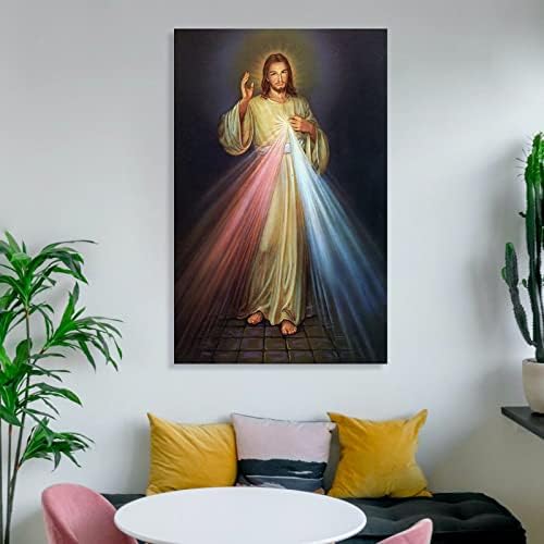 Isus Krist Božanska milost platneni umjetnički Poster i zidna umjetnička slika Print moderna porodična spavaća soba dekor P08x12inch