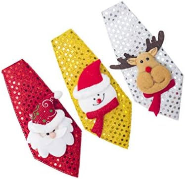 Bestoyard Kids Thees 3pcs Božićne kravate za božićnu zabavu Božićna kravata svile kravate Personalizirane