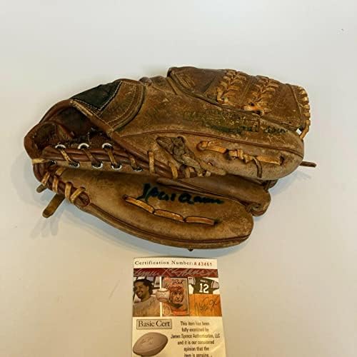 Hank Aaron je dva puta potpisao Vintage 1960-ove bejzbol rukavice za igru modela JSA COA-MLB rukavice sa autogramom