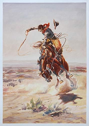 Loša Hoss-Charles M. Russell ručno oslikana reprodukcija uljanih slika, kauboj na konju, američke zapadne ravnice,moderna