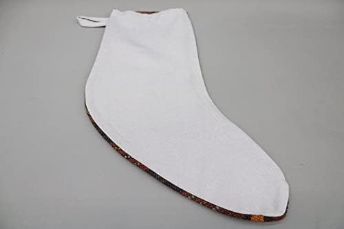Sarikaya Jastuk Vintage Božićne čarape, monogrammirani Xmas Čarapa, prugaste ručno rađene čarape, dekor