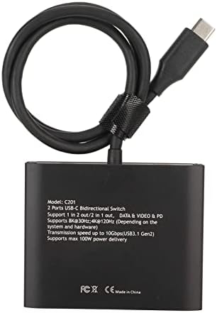USB C Twoway Switch, podržava 100W punjenje USB TypeC KVM Switch koji se široko koristi za konzole