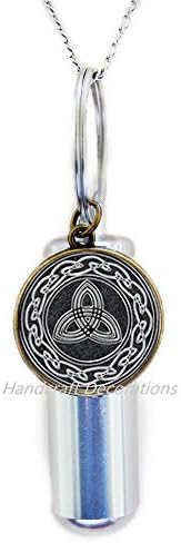 HandcraftDecorations Celtic Crnot kremacija urn ogrlica-keltska kremacija urna ogrlica, keltski čvor urn, keltski