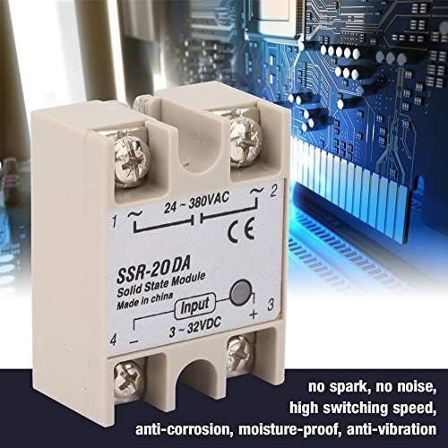 SSR-20da DC kontrola AC 20a SSD Relejni modul SSR ulaz za kontrolu mašina 3 - 32V DC do 24-380V AC relej