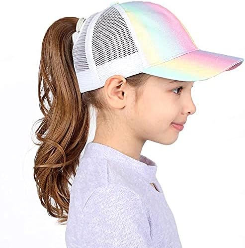 RNFENQS Djevojački šešir za rep dijete Tie Dye bejzbol kapa neuredna visoka punđa kamiondžija