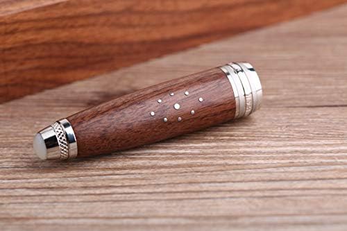 M1000 ručno izrađena drvena nalivpero BOCK fino pero, Rivet Pearl Gornja olovka za pisanje Srebrna
