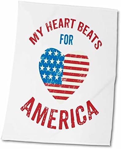 3drose otkucaje srca za Ameriku Patriotsko 4. jula umjetnost - ručnici