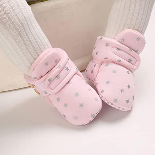 synia Baby Shoes Plus baršunaste čizme za štampanje na točkice neklizajuće prozračne cipele za malu djecu Djevojke veličine 10 kaubojskih čizama