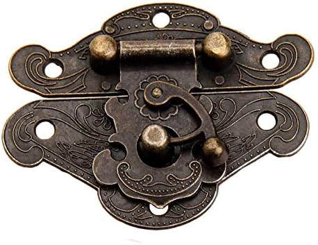 4 kom Antique kuke Hasps Bronze Swing Locks kopče Vintage pravo zatvaranje zasun sa vijcima