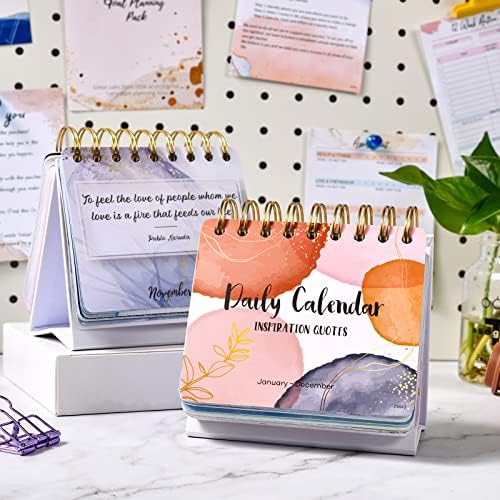 Motivacijski & amp; Inspirational Perpetual Daily Calendar-planeri bez datuma Perpetual desk Calendar / Inspirational Standing Flip Calendar-stranica a Day - - pozitivno dnevno