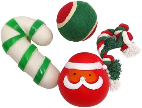 4 komada interaktivnog žvakačkog igračaka za pse, božićne tematske igračke za škripave i konopce za male i srednje pasmine, doggy poklone i čarape za vlasnike kućnih ljubimaca