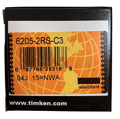 2Pack Timken 6205-2RSC3 Dvostruka gumena ležajevi za brtvu 25x52x15mm Pred-podmazani i stabilni performanse i isplativi kuglični ležajevi dubokih utora