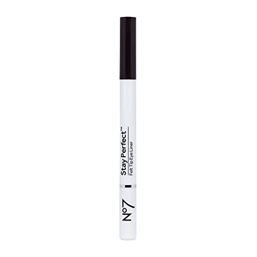 No7 Stay Precise Felt Tip olovka za oči-Brown - Precision Tip tečni ajlajner idealan za izgled mačjeg oka
