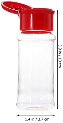 Topbathy Clear Container 12pcs Plastične boce Shakers Shaper Shakers Začini strojevi za staklenke za kuhinju Restoran Pepper Mlin za brusilice