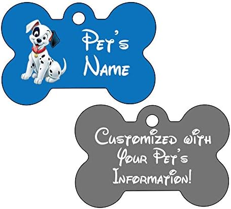 101 Dalmatinci | plava 2-Sided pet ID oznaka za pse & amp; mačke personalizirane za vašeg ljubimca