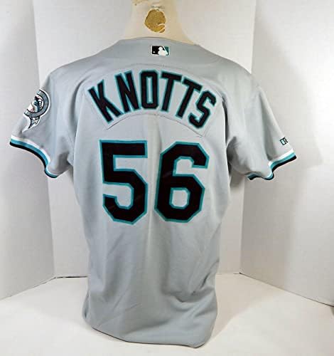 2001 Florida Marlins Gary Knotts 56 Igra Izdana siva Jersey 48 DP14179 - Igra Polovni MLB dresovi